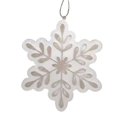 ORN WOODEN SNOWFLAKE 6.5″ NATURAL/WHITEWASHED