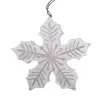 ORN WOODEN SNOWFLAKE 5.5″ WHITEWASHED/NATURAL