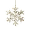 ORN WOODEN SNOWFLAKE 8″ WOOD/BIRCH LOOK W/GLTR