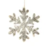 ORN WOODEN SNOWFLAKE 10″ WOOD/BIRCH LOOK W/ GLTR