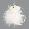 ORN WOOL MOUSE 4.75″ BALLERINA W/ FEATHER TUTU