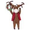 ORN WOOL REINDEER 6.25″ BROWN W/ MASK