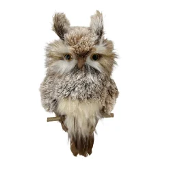 OWL BROWN/WHITE 5″ SNOW FLOCKING