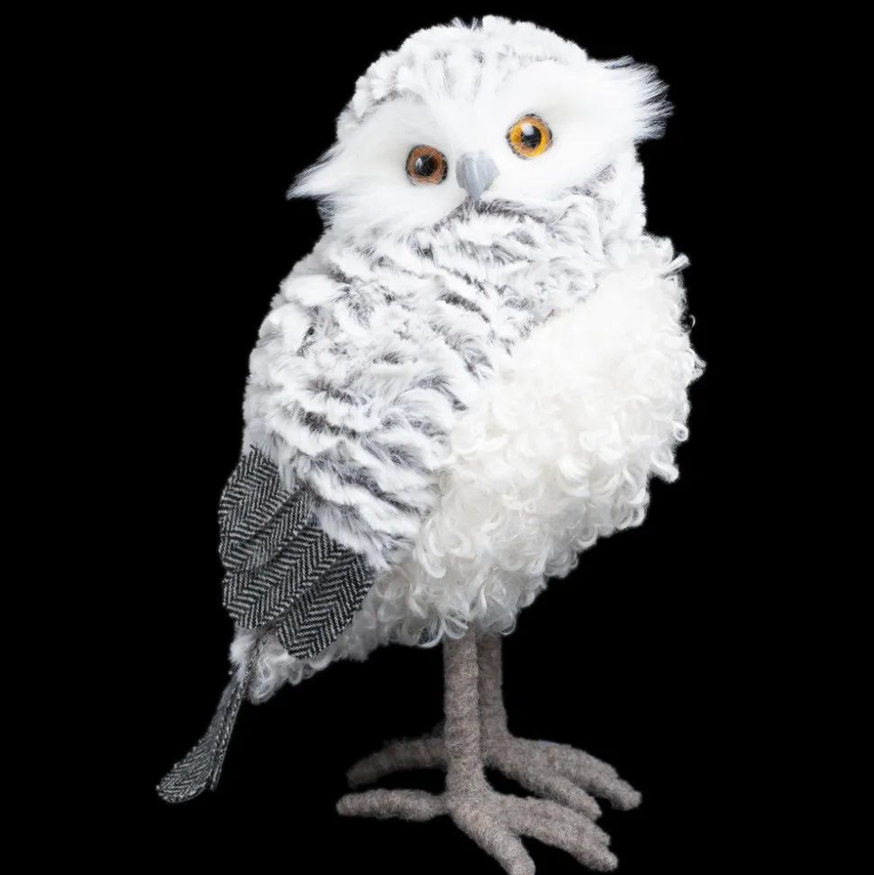 OWL GRAY/ WHITE 7.5″ WOOLY FUR STANDING