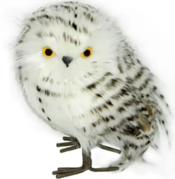 OWL GRAY/WHITE 6″ LONG HAIR STANDING