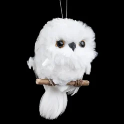 OWL WHITE 2.5″ FLUFFY SCALLOPED FUR HANGING