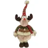 PLUSH REINDEER STANDING 22″ W/ SANTA HAT RED/GREEN