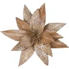 POINSETTIA HEAD COFFEE 12″ VELVET W/ SILVER FOIL & CLIP