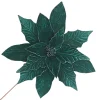 POINSETTIA STEM GREEN EMERALD 18″ HEAD VELVET W/ 24″ STEM