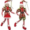 POSABLE BOY/ GIRL 18″ RED/ GREEN/ BEIGE CHECK