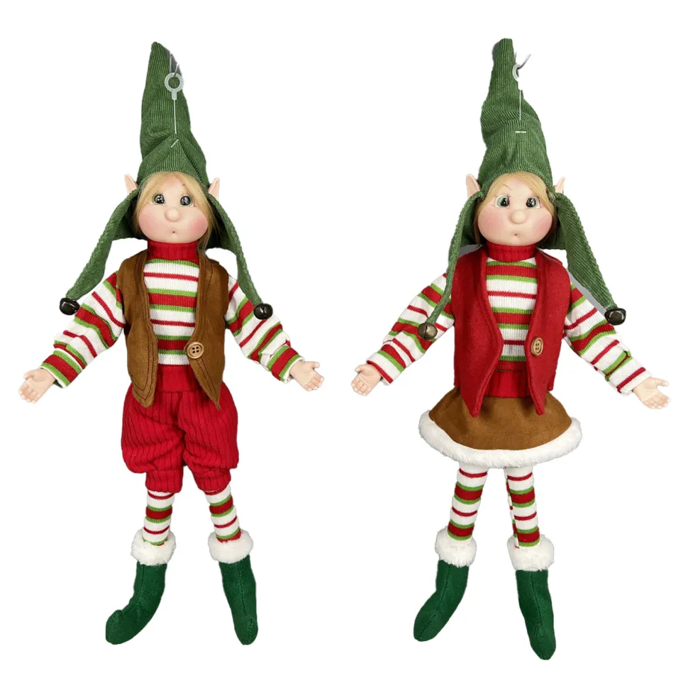 POSABLE ELF 18″ RED/GREEN/WHITE 2 ASSTD.