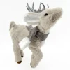 REINDEER BEIGE STANDING 14″ FUR W/ BROWN SCARF