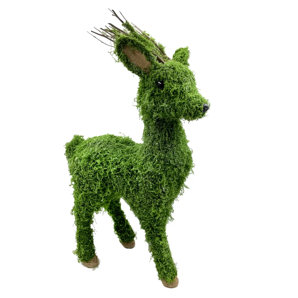 REINDEER FAUX MOSS STANDING 13″x25.5″ MOSS GREEN