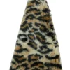 SANTA HAT 20″ BLACK/ BEIGE LEOPARD PRINT