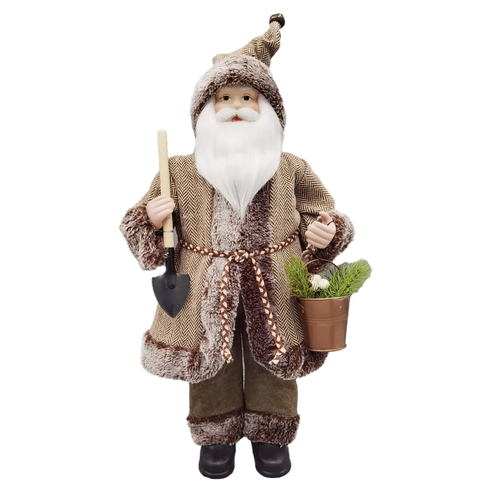 SANTA STANDING 18″ GARDENER BROWN