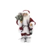 SANTA STANDING 12″ RED TRADITIONAL DLX W/ FUR TRIM