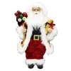 SANTA STANDING 18″ W/ GIFTS RED/GREEN/GOLD