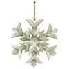 SNOWFLAKE WOODEN 14″ WHITE/NATURAL