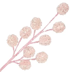 SPRAY BALL ICED 26″ BABY PINK GLITTER /SEQUINS