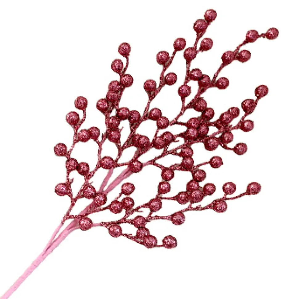 SPRAY BERRY 25.5″ DARK PINK GLITTER
