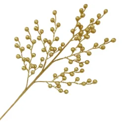 SPRAY BERRY 25.5″ GOLD GLITTER