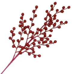 SPRAY BERRY 25.5″ RED GLITTER