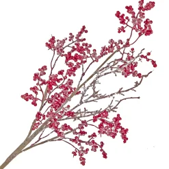 SPRAY BERRY 28″ RED W/ICE FROSTING