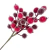 SPRAY BERRY 11″ RED/BURGUNDY BERRY FROSTED