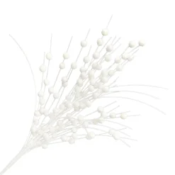 SPRAY BERRY 25″ WHITE GLITTER