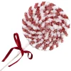 SPRAY CANDY CANE LOLLIPOP 19″ FROSTED RED/WHITE