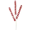 SPRAY CANDY CANE SWIRL STICK 12.2″ X3 RED/WHITE FROSTED