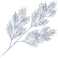 SPRAY CEDAR 26.5″ SILVER GLITTER