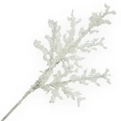 SPRAY CORAL 24″ WHITE GLITTER/ ICE CRYSTAL