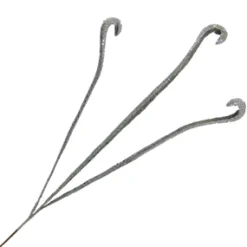 SPRAY CURL BRANCH 26″ X 3 SILVER GLITTER