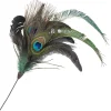 SPRAY FEATHER 16″ PEACOCK