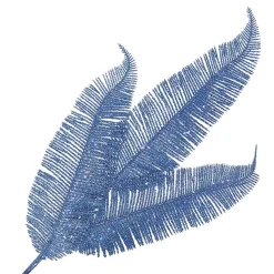 SPRAY FERN LEAVES 23.5″ STEEL BLUE GLITTER