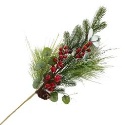 SPRAY GRN PINES 31″ MIXED PINE W/ RED BERRIES