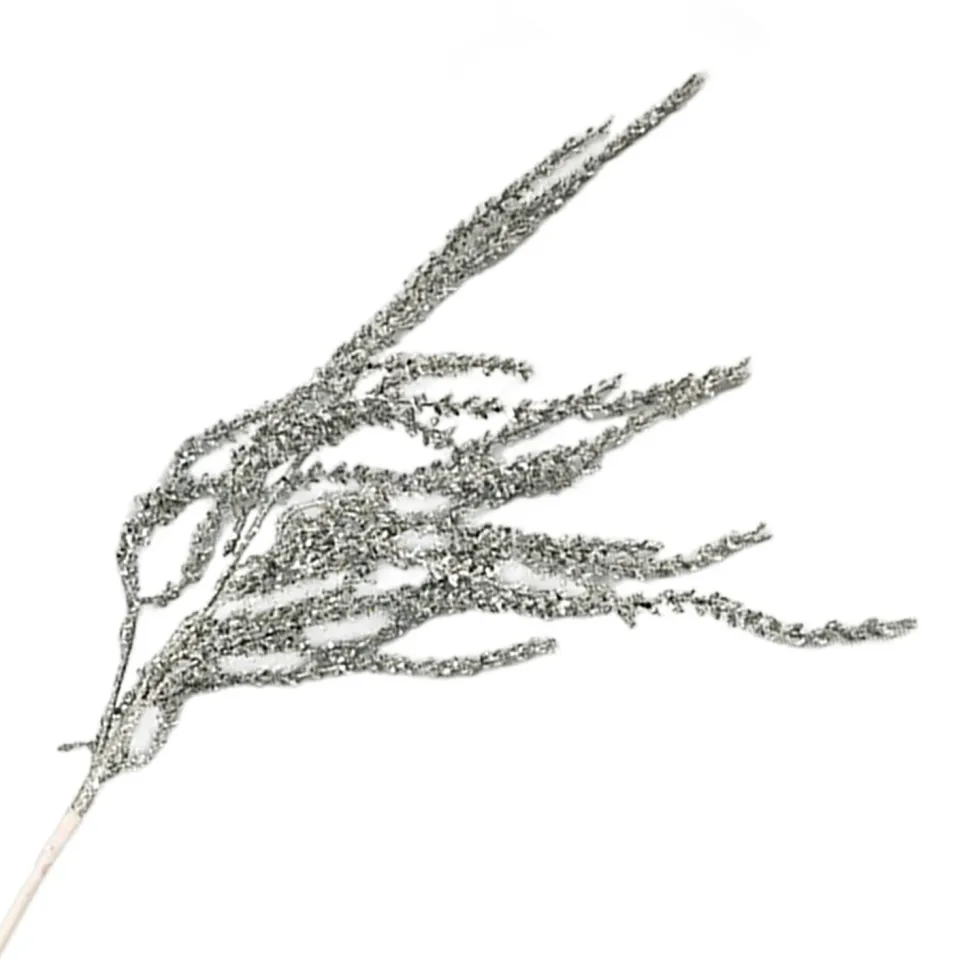 SPRAY HANGING PINE 35.5″ SILVER GLITTER