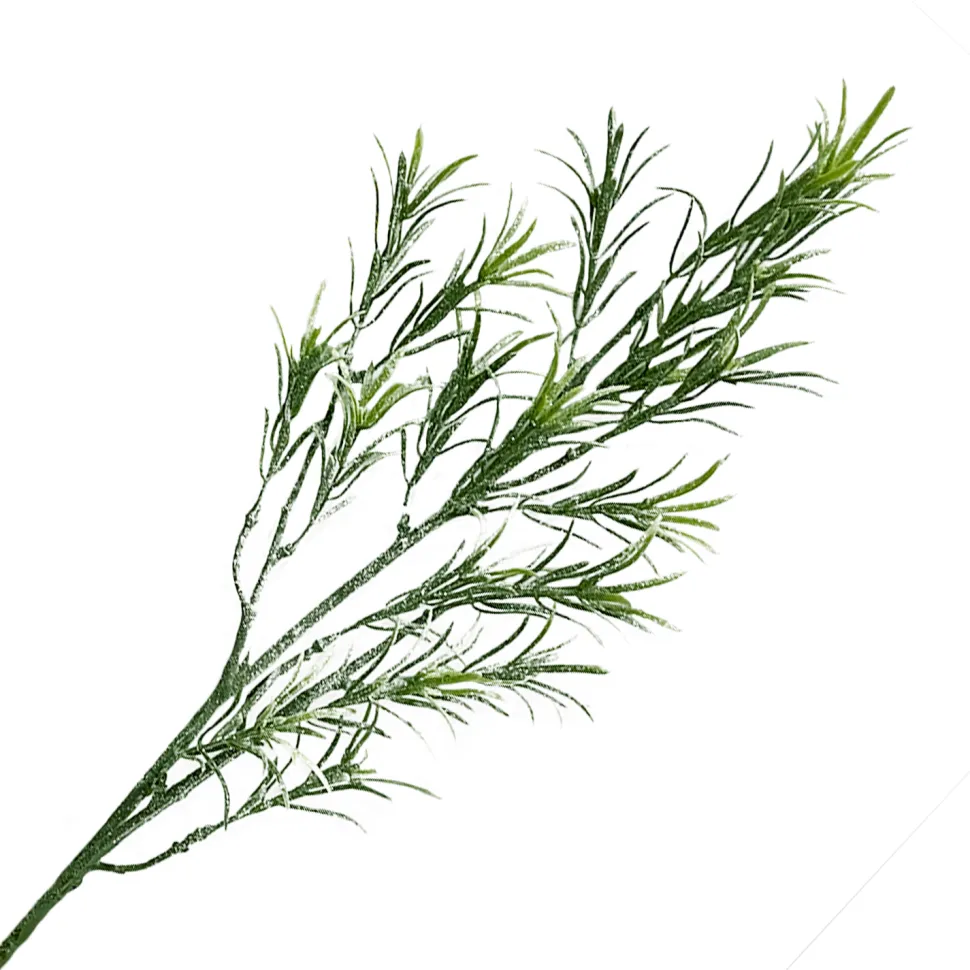 SPRAY LEAVES 26″ GREEN FROSTED/GLITTER