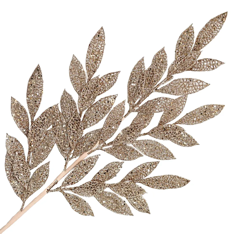 SPRAY LEAVES BAY 28″ ROSE GOLD GLITTER