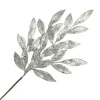 SPRAY LEAVES BAY WHITE/SILVER GLITTER