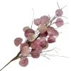 SPRAY LEAVES EUCALYPTUS 29.5″ PINK W/ GLITTER TWIGS
