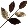 SPRAY LEAVES FABRIC 26″ 2-TONE VELVET PLAID /BROWN GLITTER EDGE