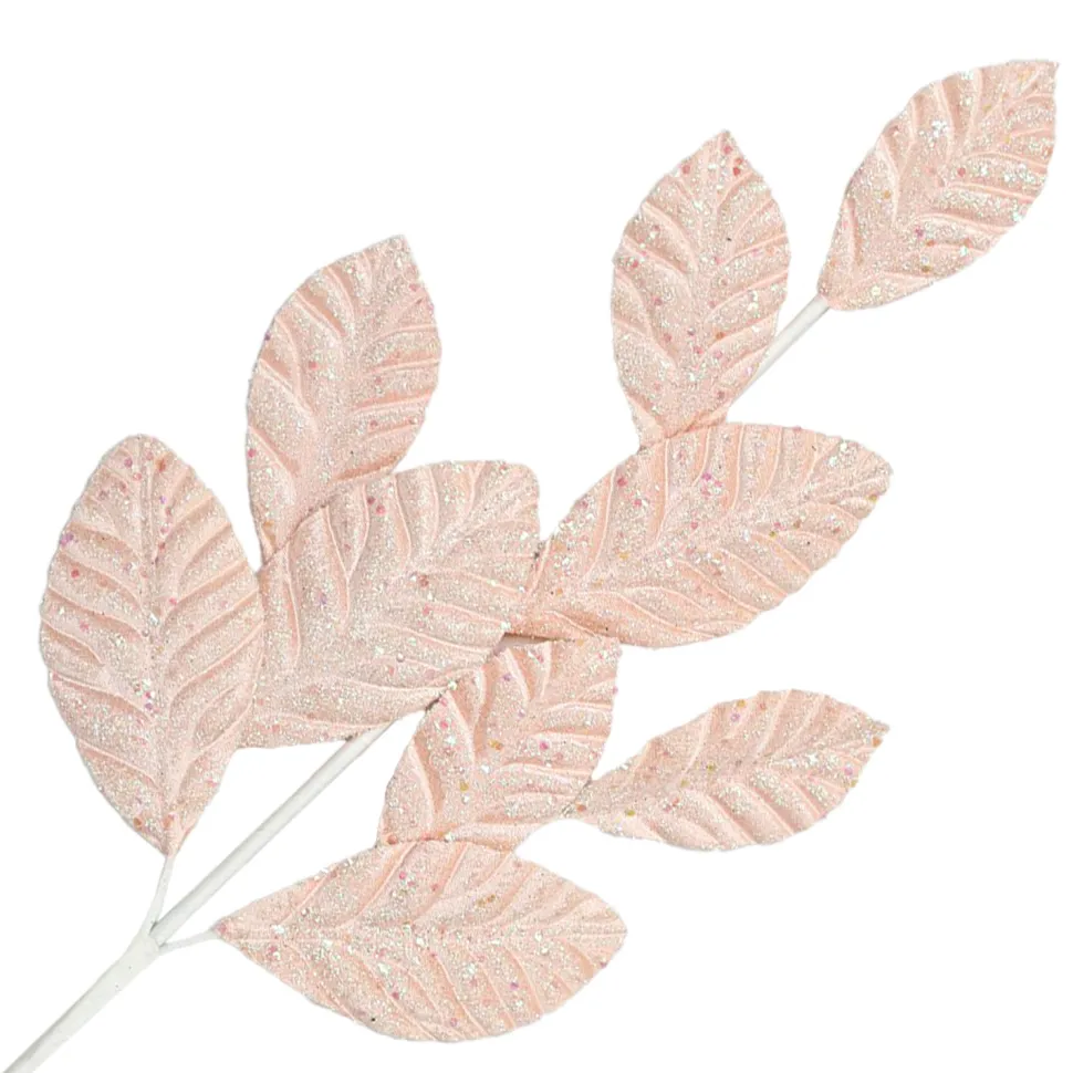 SPRAY LEAVES FROSTED 28″ SLATE GREEN