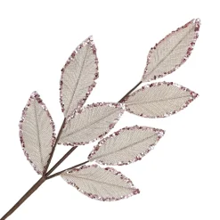 SPRAY LEAVES HOLLY 30″ SAGE GREEN VELVET W/GOLD BERRY