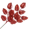 SPRAY LEAVES ROSE 22″ RED 22″ GLITTER