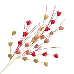 SPRAY MINI HEARTS 31″ RED/ MUTI GLTR