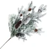 SPRAY PINE FLOCKED 28″ MIXED PINE W/ PINE CONES