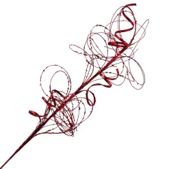 SPRAY SPIRAL GRASS 26″ BURGUNDY GLITTER