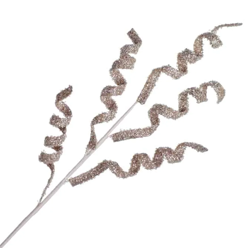 SPRAY SWIRL 28″x5-CURL CHAMPAGNE GLITTER